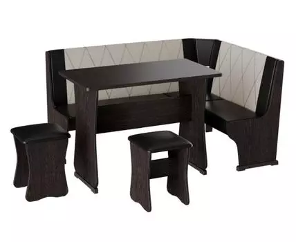 Кухонный уголок Сити 2 (74, 110, Со столом, Коричневый, 110/150)