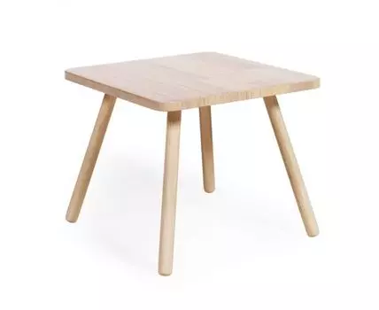 Квадратный детский стол Dilcia из массива каучука 55 x 55 см