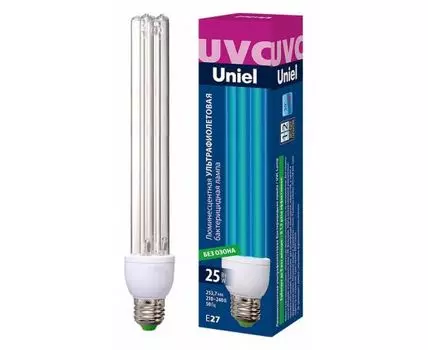 Лампа бактерицидная Uniel E27 25Вт K UL-00007271