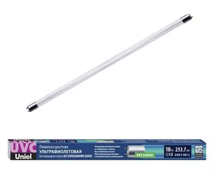 Лампа бактерицидная Uniel G13 18Вт K UL-00007276