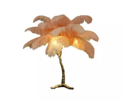 Лампа настольная FEATHER LAMP (Розовый, 65)