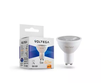 Лампа светодиодная диммируемая GU10 6W (теплый свет)