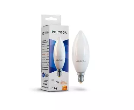 Лампа светодиодная E14 10W (теплый свет)