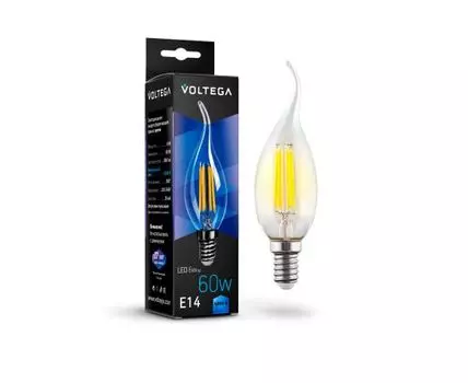 Лампа светодиодная Е14 6W (холодный свет)