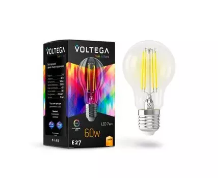 Лампа светодиодная E27 7W 2800K (теплый белый свет)