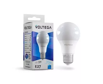 Лампа светодиодная Е27 9W (холодный свет)