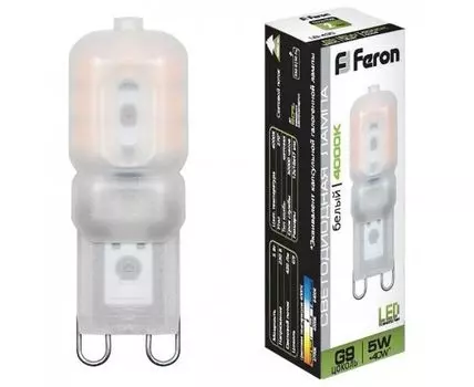 Лампа светодиодная Feron LB-430 G9 5Вт 4000K 25637