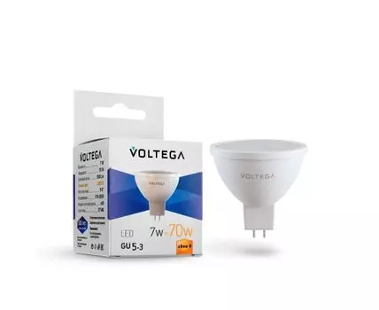 Лампа светодиодная GU5,3 7W (теплый свет)