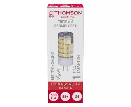 Лампа светодиодная Thomson G4 G4 5Вт 3000K TH-B4228