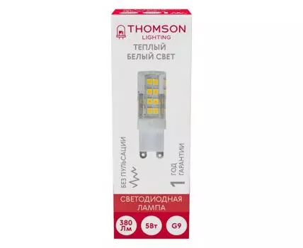 Лампа светодиодная Thomson G9 G9 5Вт 3000K TH-B4240