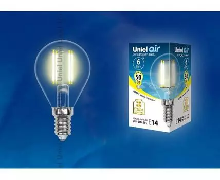 Лампа светодиодная Uniel Air E14 6Вт 3000K UL-00002201