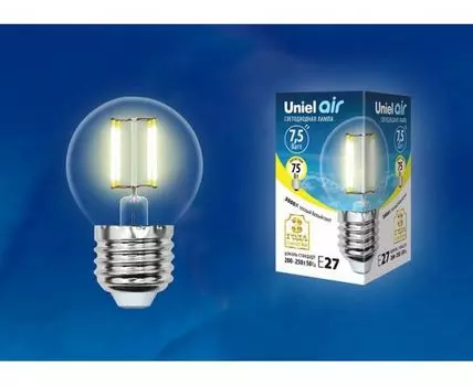 Лампа светодиодная Uniel Air E27 7.5Вт 3000K UL-00003252
