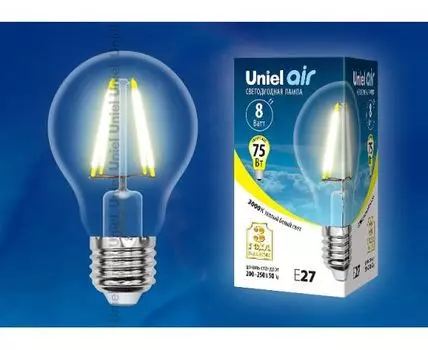 Лампа светодиодная Uniel Air E27 8Вт 3000K UL-00002210