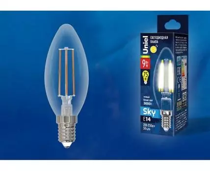 Лампа светодиодная Uniel E14 9Вт 3000K UL-00005160
