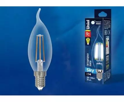 Лампа светодиодная Uniel E14 9Вт 4000K UL-00005169