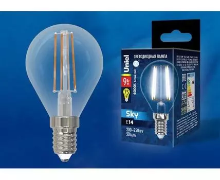 Лампа светодиодная Uniel E14 9Вт 4000K UL-00005173
