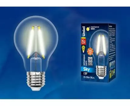 Лампа светодиодная Uniel E27 15Вт 3000K UL-00005849