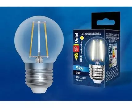 Лампа светодиодная Uniel E27 9Вт 3000K UL-00005174