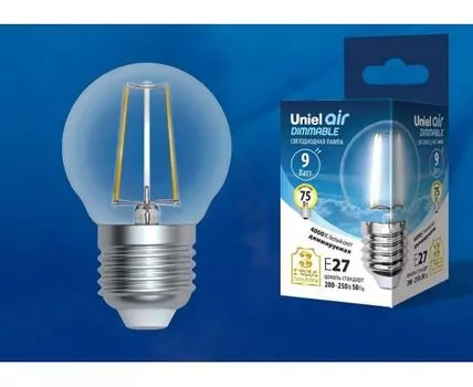 Лампа светодиодная Uniel E27 9Вт 4000K UL-00005194