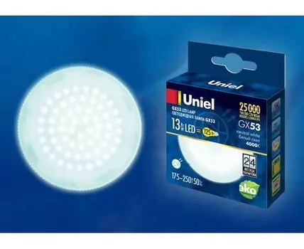 Лампа светодиодная Uniel GX53 13Вт 4000K UL-00003723