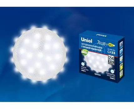 Лампа светодиодная Uniel GX53 7Вт 4000K UL-00006498