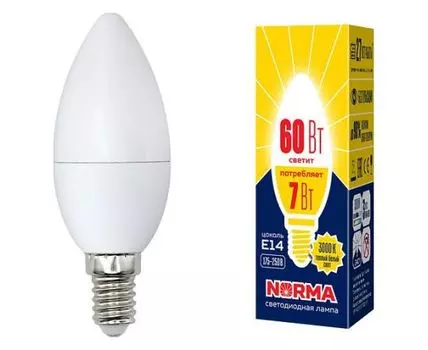 Лампа светодиодная Volpe E14 7Вт 3000K UL-00003796