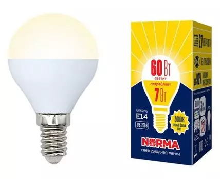 Лампа светодиодная Volpe E14 7Вт 3000K UL-00003820