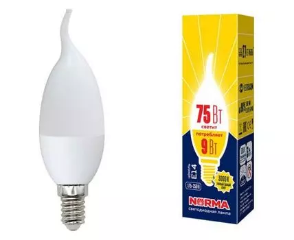 Лампа светодиодная Volpe E14 9Вт 3000K UL-00003809