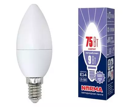 Лампа светодиодная Volpe E14 9Вт 6500K UL-00003802