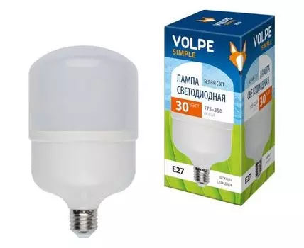 Лампа светодиодная Volpe E27 30Вт 4000K 10811