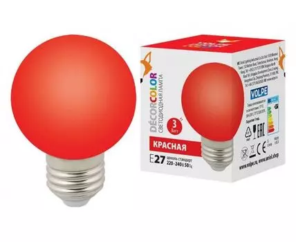 Лампа светодиодная Volpe E27 3Вт K UL-00006959