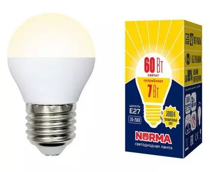 Лампа светодиодная Volpe E27 7Вт 3000K UL-00003823