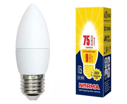 Лампа светодиодная Volpe E27 9Вт 3000K UL-00003807