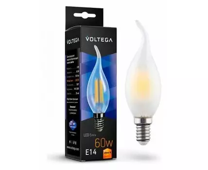 Лампа светодиодная Voltega Crystal E14 6Вт 2800K VG10-CW2E14warm6W-F