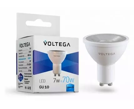 Лампа светодиодная Voltega Simple GU10 7Вт 4000K VG2-S1GU10cold7W