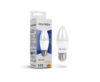 Лампочка Voltega Candle 10W E27 880lm 2800K