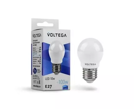 Лампочка Voltega Globe 10W E27 930lm 4000K