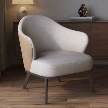 Лаунж кресло Leslie рогожка комби бежевый