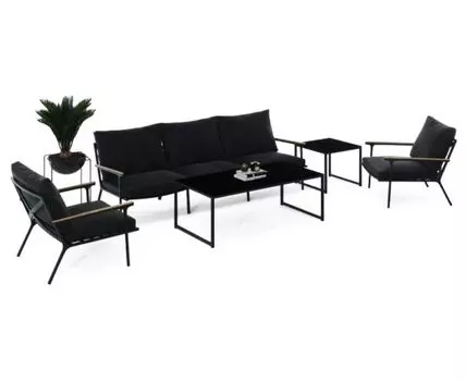 Лаунж Зона Calma Long Black (темно-серый, черный)