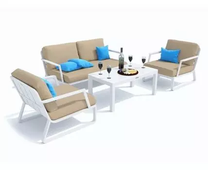 Лаунж зона Estivo (бежевый, белый)