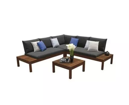 Лаунж зона MASON (темно-серый, тик)