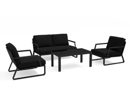 Лаунж Зона Voglie Black (темно-серый, черный)