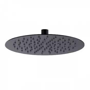 Лейка душевая Lemark LM9481BL верхняя, круглая, 250мм, нерж.cталь/черный