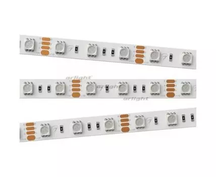Лента RT-B60-10mm 12V RGB (14.4 W/m, IP20, 5060, 5m) (ARL, Открытый)