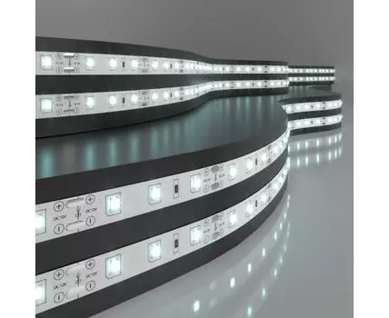 Лента светодиодная 12V 4,8W 60Led 2835 IP20 холодный белый, 5м