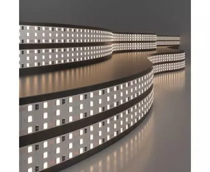 Лента светодиодная 360LED 26W IP20 трехрядная 3300К теплый белый 2835 24V 360Led 26W IP20