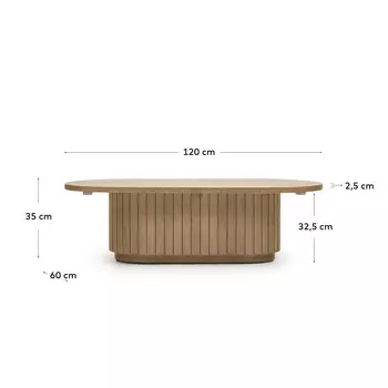 Licia Журнальный столик из массива дерева манго 120 x 60 см