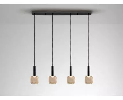 Линейный светильник Sincro 4L черный/золотой