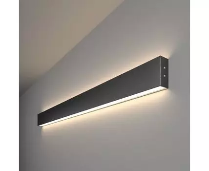 Линейный светодиодный накладной двусторонний светильник 103см 40Вт 4200К черная шагрень 101-100-40-103