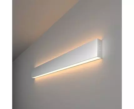 Линейный светодиодный накладной двусторонний светильник 78см 30Вт 3000К матовое серебро 101-100-40-78